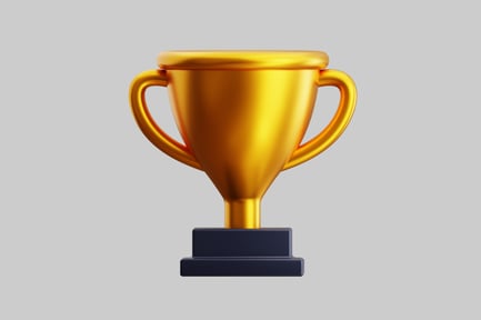 Preview: Golden shiny trophy award cup