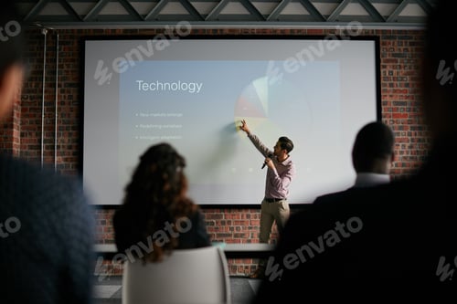 Preview: Shot of a businessman giving a presentation to his colleagues