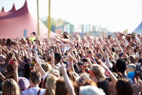 Preview: Crowds Enjoying Themselves At Outdoor Music Festival