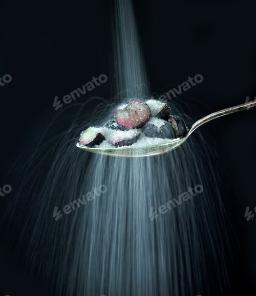 Preview: spoon of blueberries