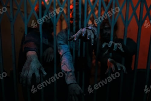 Preview: Zombie Hands Reaching Through Door