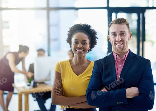 Preview: Working towards a successful business. Shot of corporate people working in a modern office.