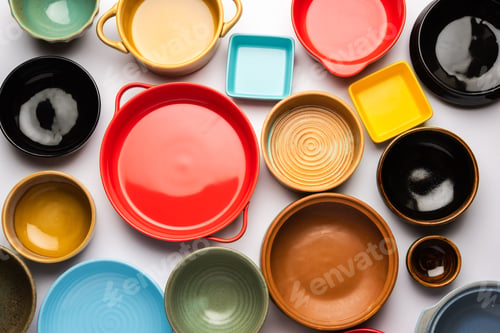 Preview: Empty ceramic bowls