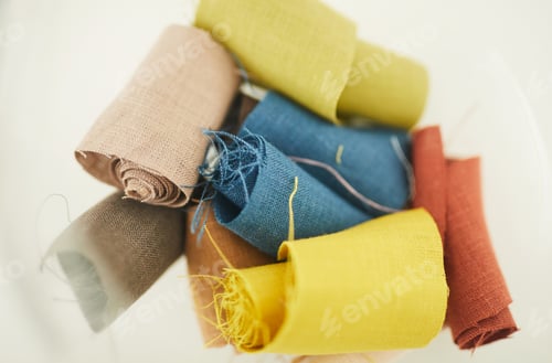 Preview: Colored scraps of fabric