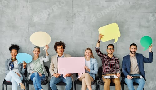 Preview: Business people working in an office