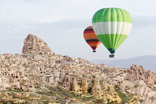 Preview: Balloons flight in the sunrise sky
