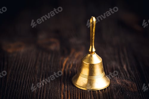 Preview: Antique brass hand bell