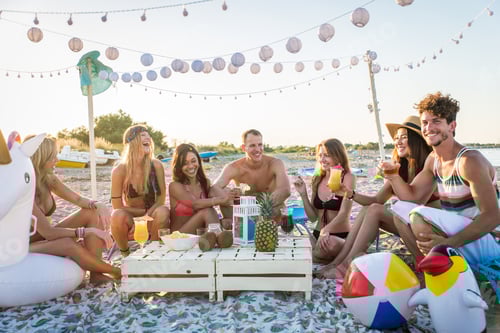 Preview: Friends having fun at the beach