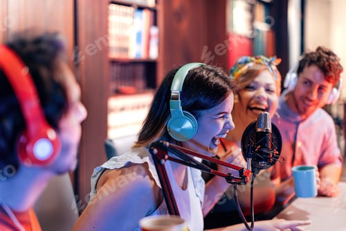 Preview: influencers streaming a podcast at college radio station