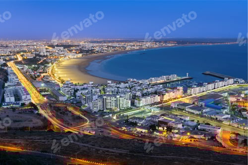 Preview: Evening shot of the seacoast in Agadir