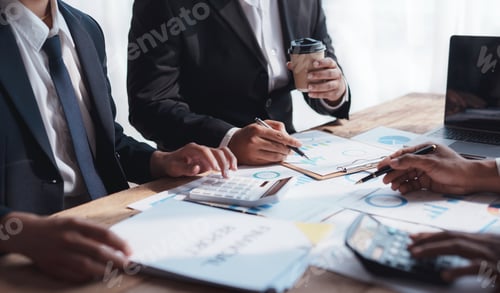 Preview: Business team meeting and presentation, business discussion and analysis, data charts and graphs