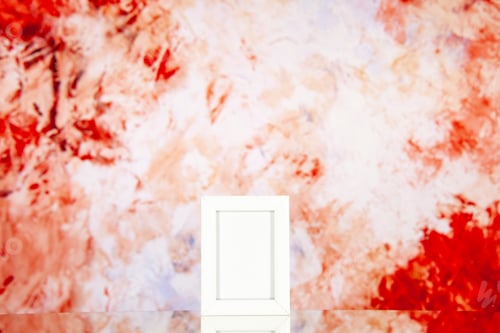 Preview: front view white picture frame on light red background present portrait color family photo shoot