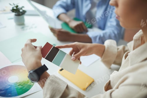 Preview: Woman working with colored palette