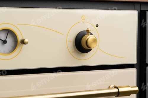 Preview: Modern oven mode control button close up