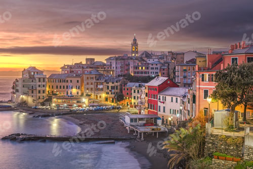 Preview: Bogliasco, Genoa, Italy Town on the Mediterranean Sea