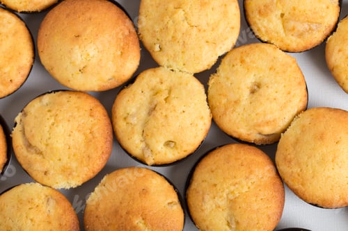 Preview: Baked muffins closeup.