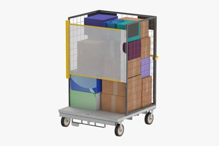 Preview: Full Towable Cage Cart for Distribution and Shipping