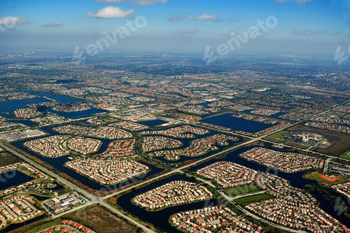 Preview: Aerial view of houses on florida east coast