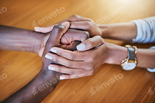 Preview: Ill always be here. Closeup shot of two unidentifiable people holding hands in comfort.