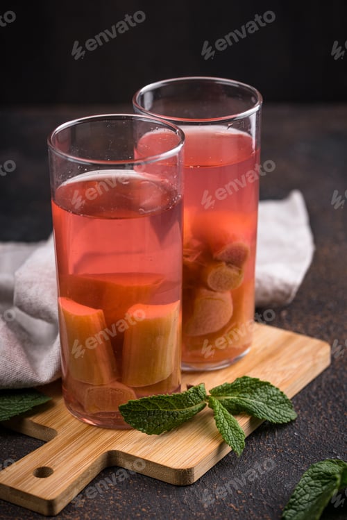 Preview: Healthy vitamin rhubarb summer drink