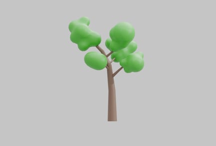 Preview: 3D Cartoon Low Poly Tree