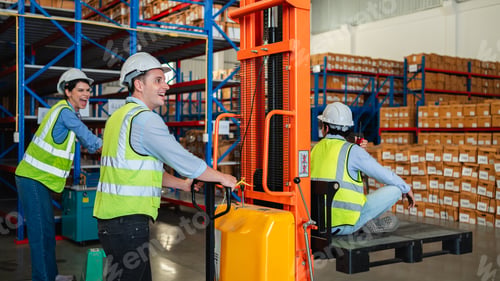Preview: Logistics team management, inventory control, and industrial supply chain concept.