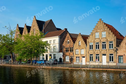 Preview: Canal and old houses. Bruges (Brugge), Belgium