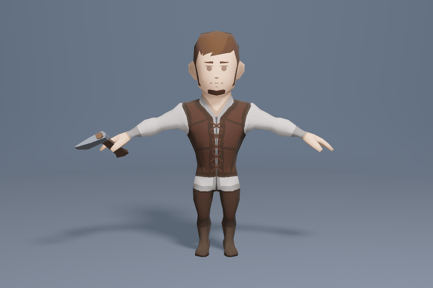 Preview: Medieval character lumberjack