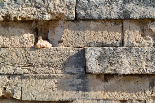 Preview: Ancient Stone Wall Or Ruins For The Vintage Textured Background Closeup