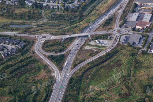 Preview: Aerial view of a highway overpass