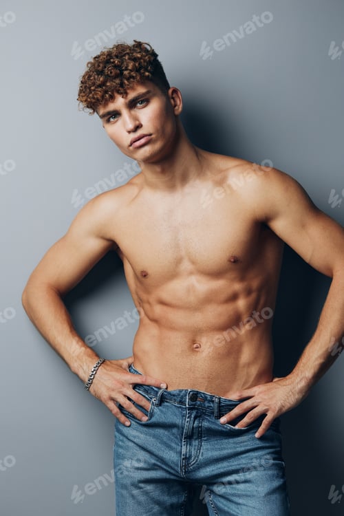 Preview: man bodybuilder sexy fit beauty person athletic guy athlete care
