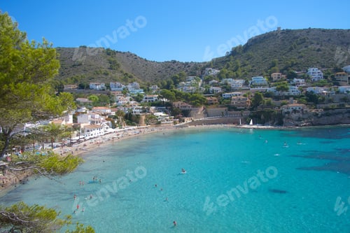 Preview: MORAIRA, ALICANTE, SPAIN, SEPTEMBER, 30,9,2023: panoramic view of Moraira