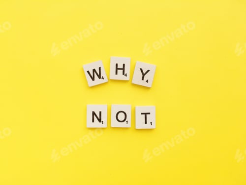Preview: Why not scrabble letters word on a yellow background