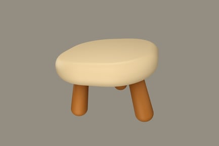 Preview: Side Table Icon 3D Illustration