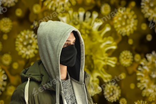 Preview: Young man with a mask