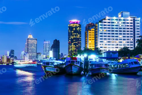 Preview: Bangkok skyline at night