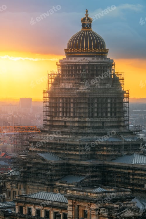 Preview: Brussels, Belgium cityscape at Palais de Justice