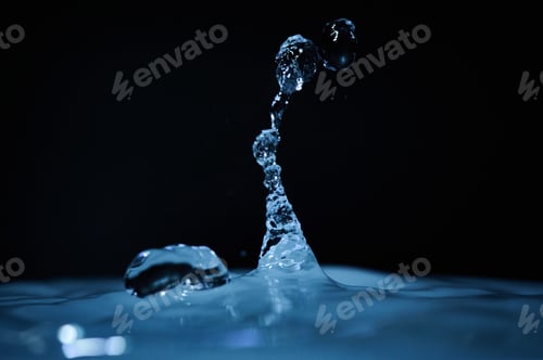 Preview: The process of boiling water, a stream of water shooting out of a humidifier or diffuser taken in