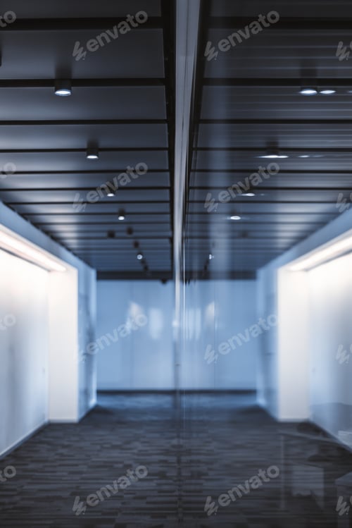 Preview: Business office corridor with reflections