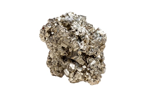 Preview: Vivid Pyrite Gemstone with Cubic Structure