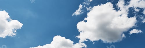 Preview: Blue sky background with clouds in summer day. Panorana view