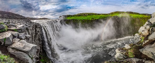 Preview: Panorama of stunning waterfall Dettifoss in Iceland