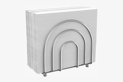 Preview: Silver Arch Napkin Holder with White Napkins