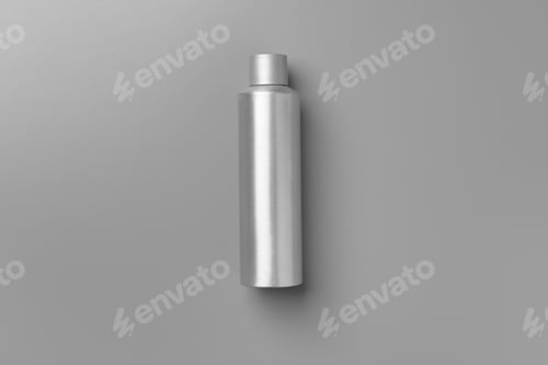 Preview: Gray haircare product on gray background top view