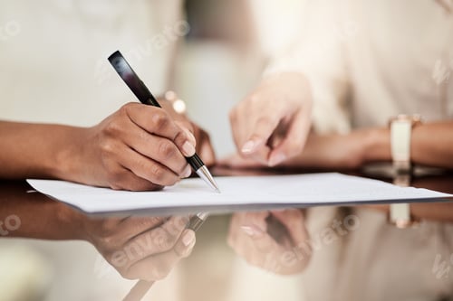 Preview: Do these terms meet your needs. Shot of a businesswoman signing a contract.