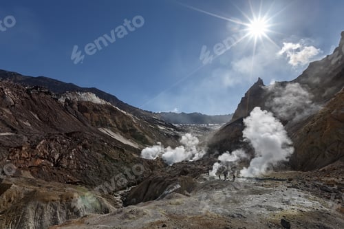 Preview: Fumarole, Hot Spring in Crater Active Volcano