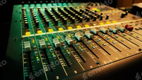 Preview: Analog audio sound mixer controller panel