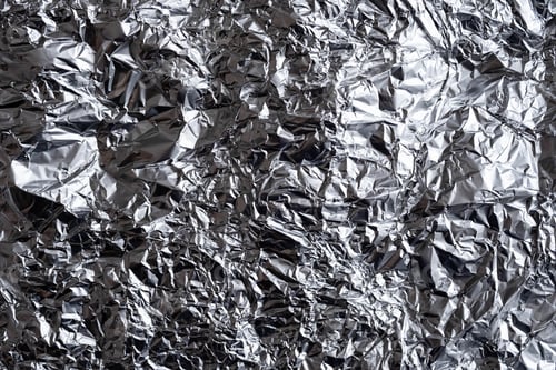 Preview: Abstract Crumpled Silver Foil Background.