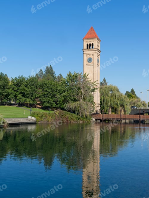 Preview: Clock tower in Spokane, Washington.