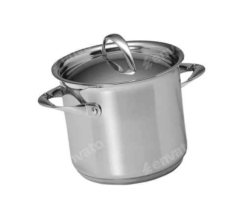 Preview: Used stock pot isolated on white